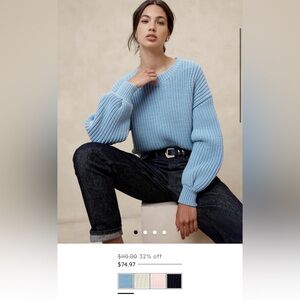 Banana Republic Textured Sweater in Navy